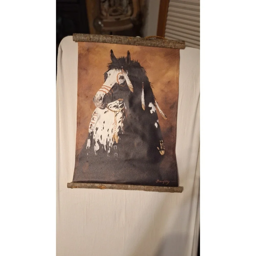 DOUGLAS ALLEN NATIVE AMERICAN WAR PONY CANVAS WALL ART WESTERN DECOR